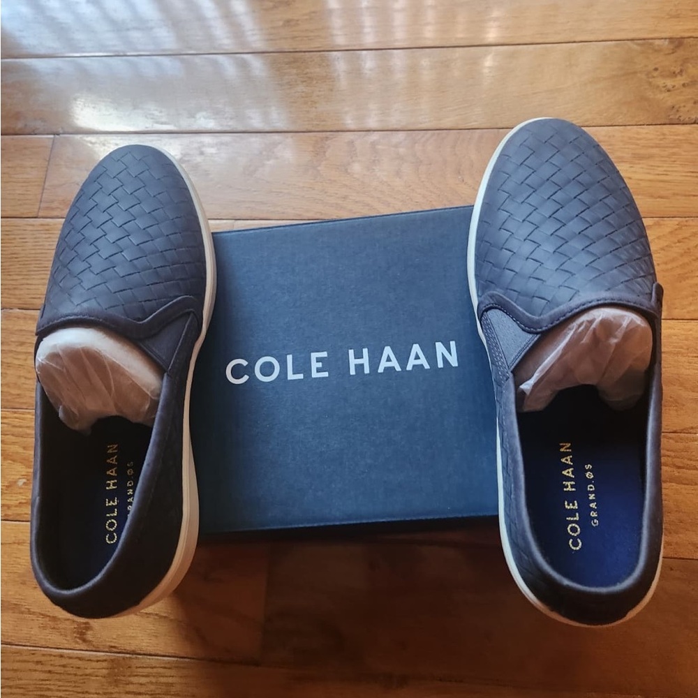 Cole Haan Women's Navy Woven Flats